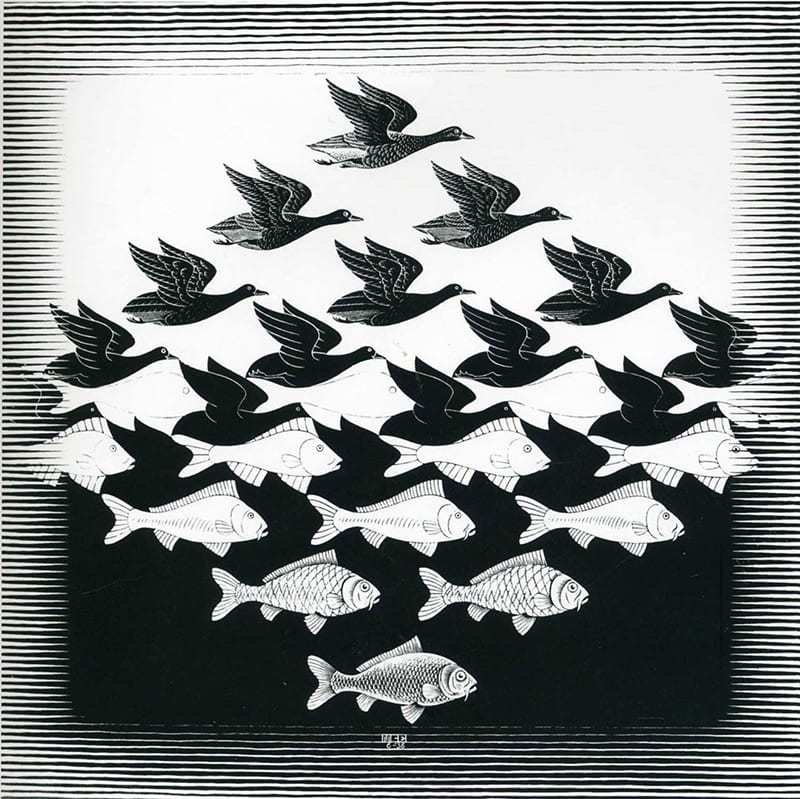 Sky and Water I, 1938, Woodcut