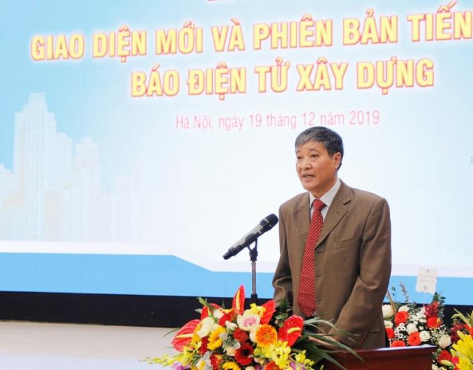 Ông Nguyễn Anh Dũng - Tổng Biên tập Báo Xây dựng phát biểu tại lễ ra mắt.