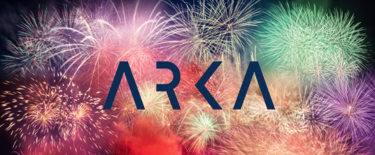 fireworks background, Arka logo for 4th of July