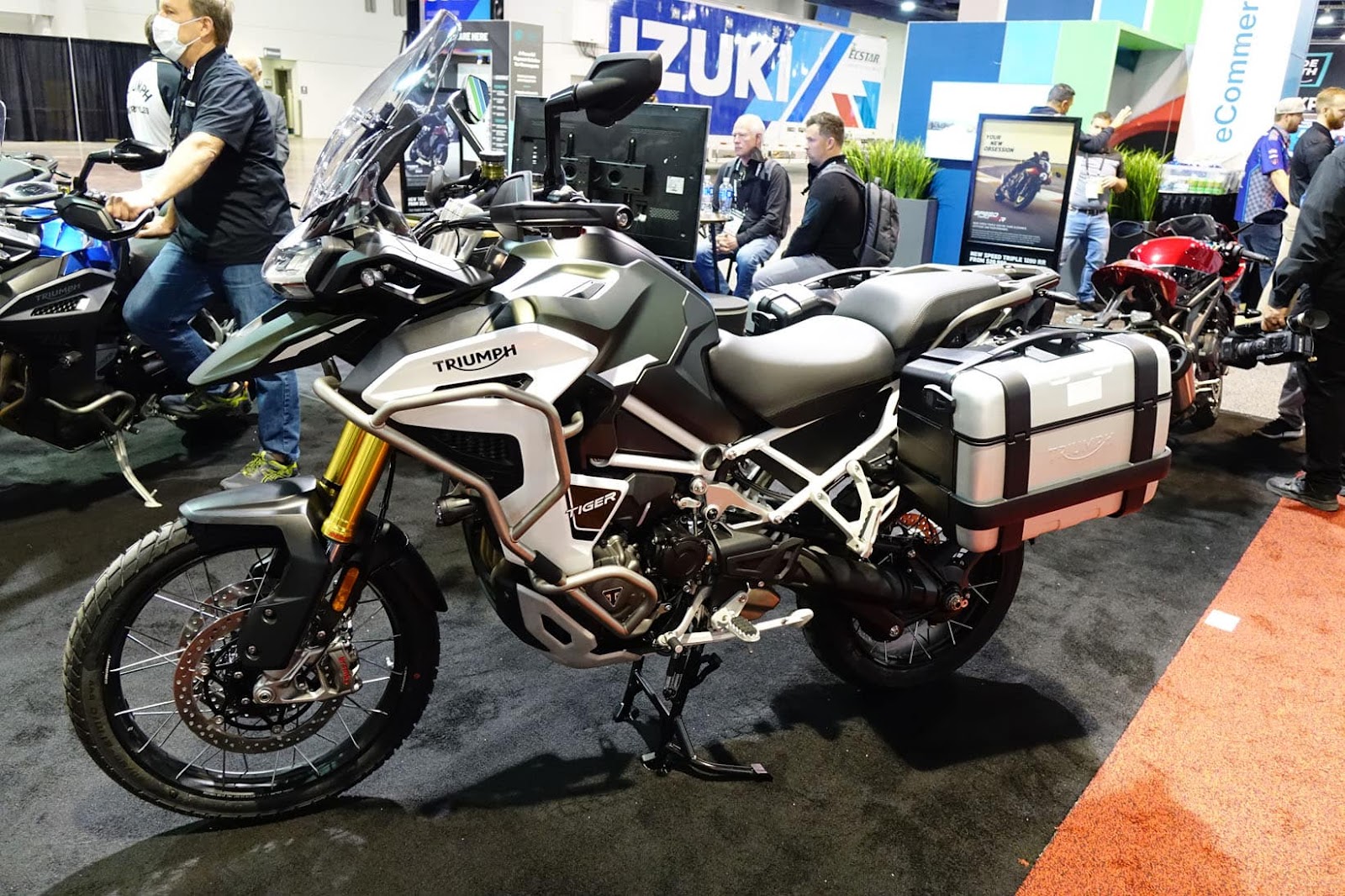 Triumph motorcycle showcased at AIM Expo, premier event for motorcycle enthusiasts