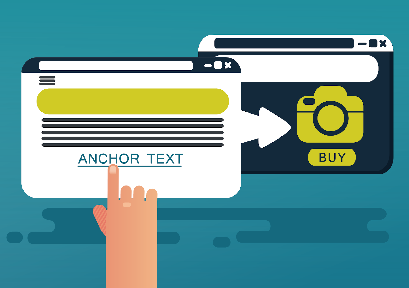 clicking on anchor text often send you to offer pages on other sites