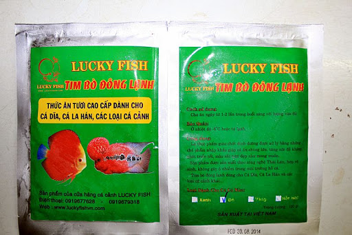 Tim bò đông lạnh cho cá la hán