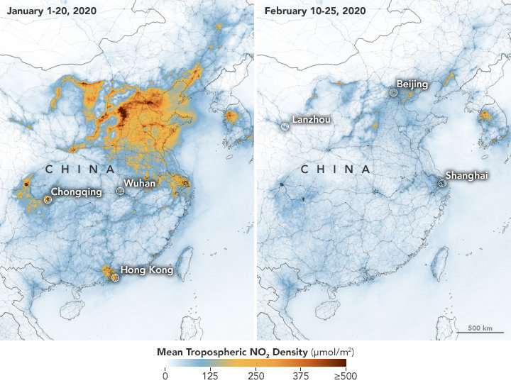 Air Pollution in China Drops Dramatically During Coronavirus ...