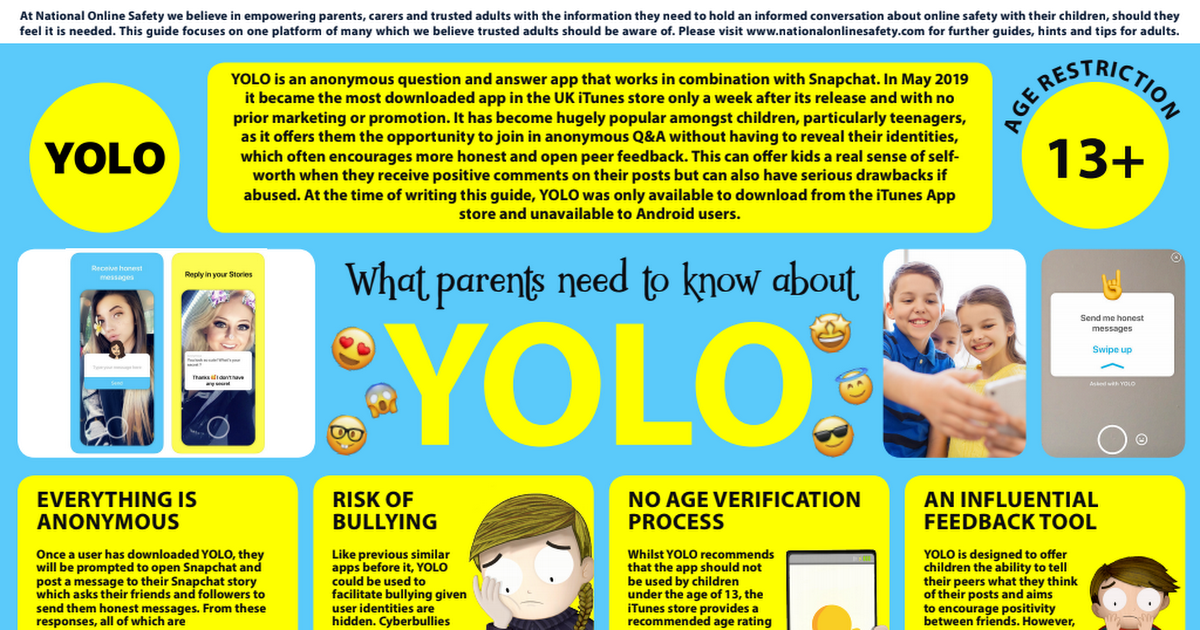 YOLO Parent Information