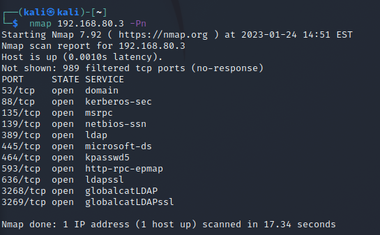 Nmap scan