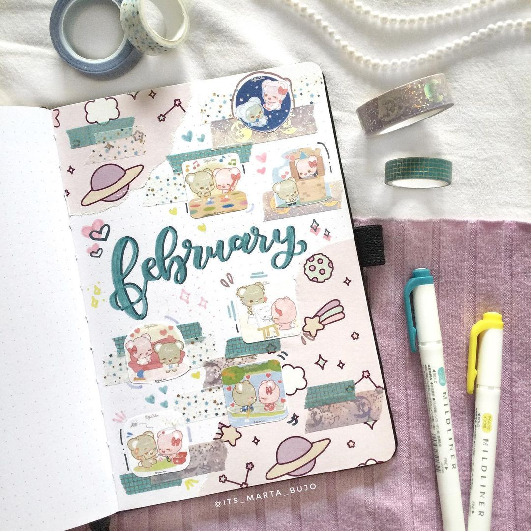 February Bullet Journal Spreads: Some of our Favourites of 2021 – The Washi  Tape Shop