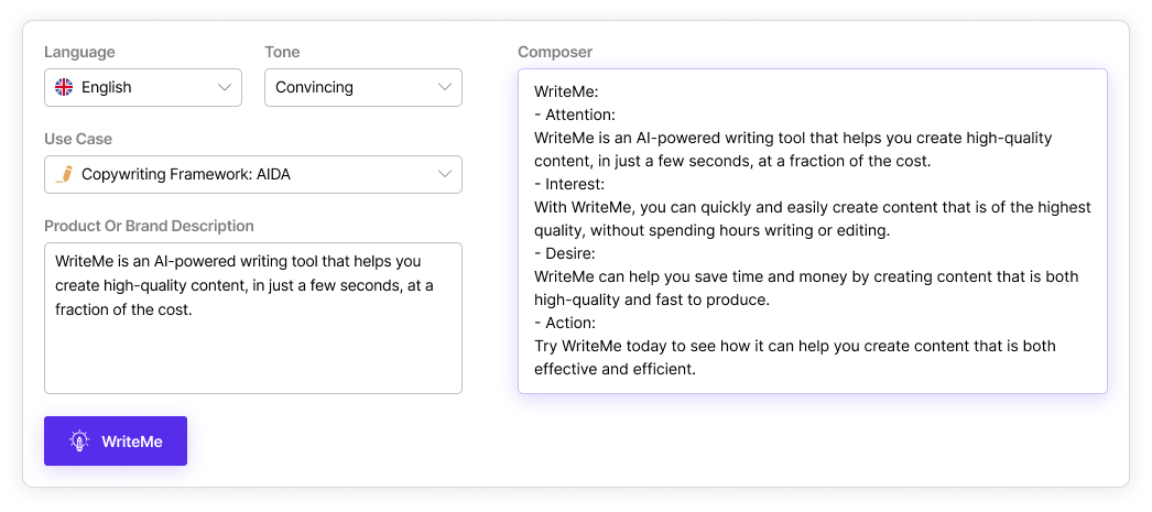 sales emails writing using AIDA 