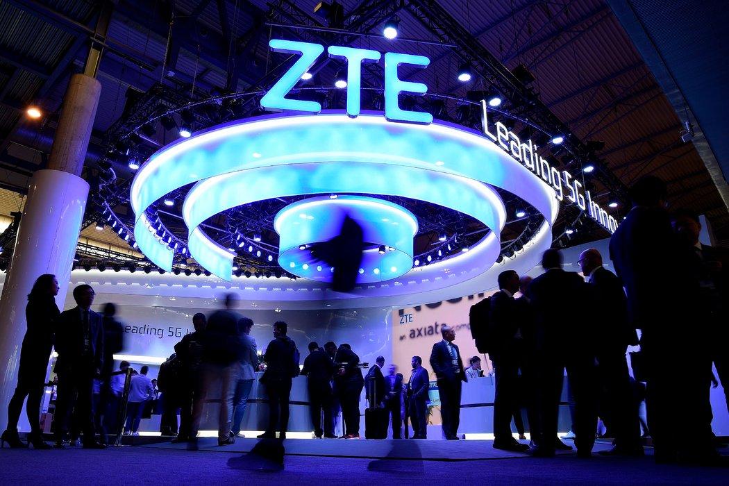 巴塞罗那世界移动通信大会上的中兴展位。