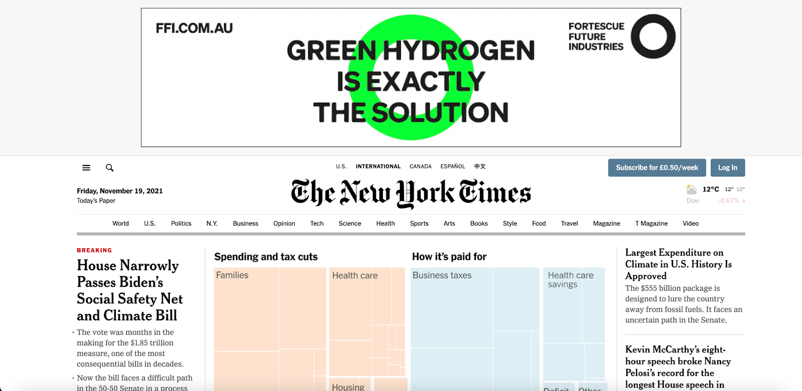 NY Times without ad blocker