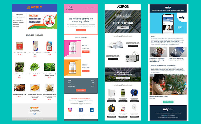 klaviyo email marketing: email templates
