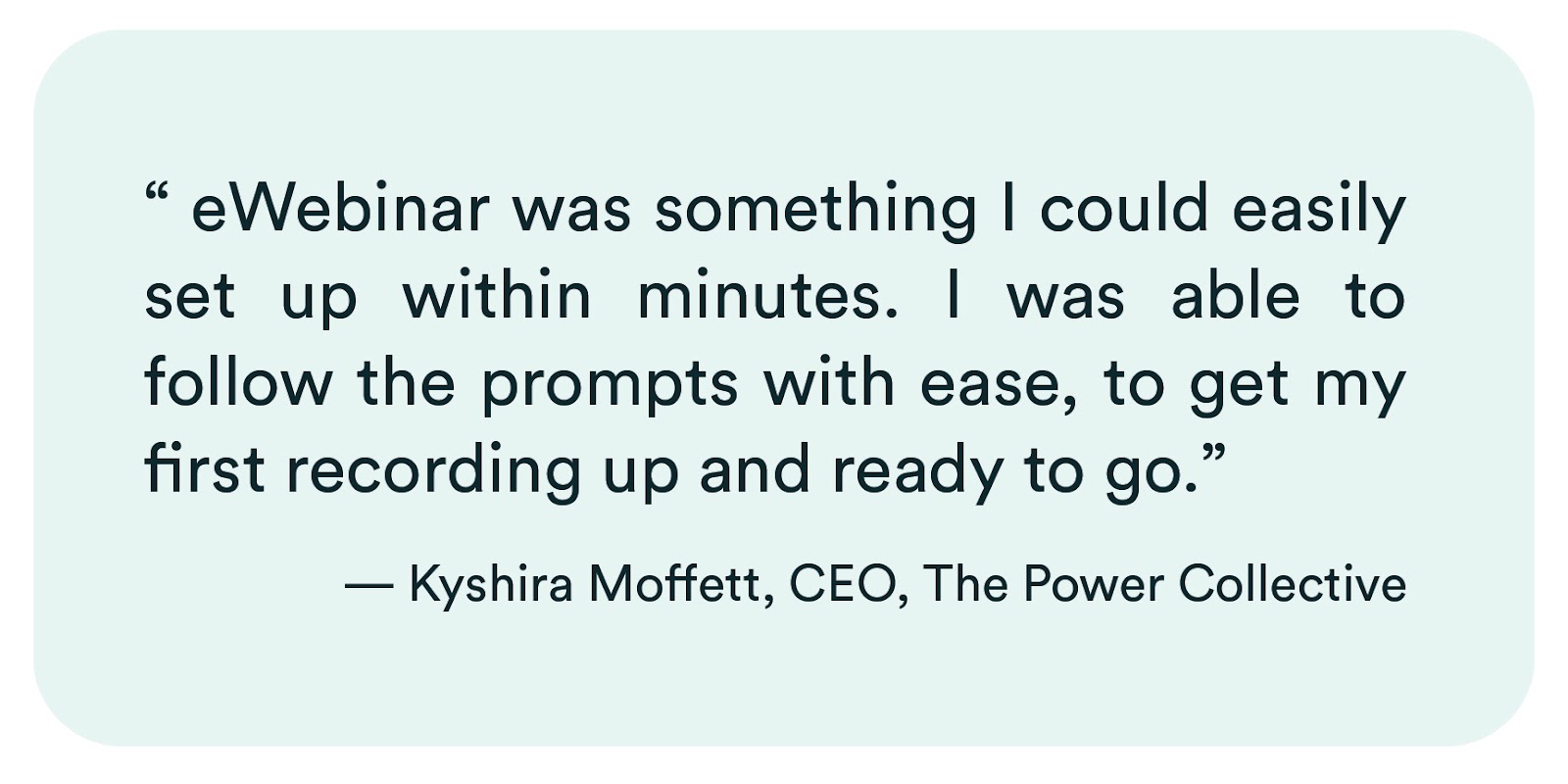 Testimonio del eWebinar de Kyshira Moffett