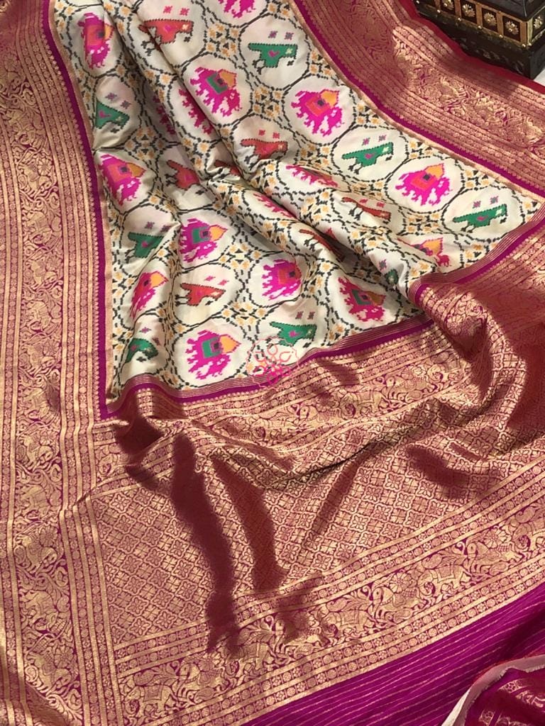 Traditional Banaras patola weaving sarees