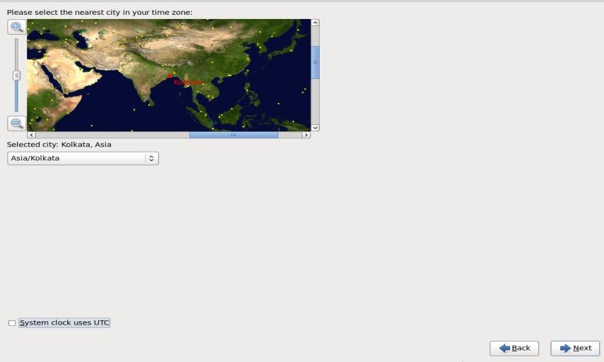 time zone  during rhel6 installation