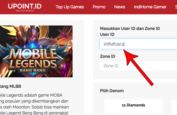 Upoint.id - Cara Top Up Mobile Legends Murah dengan Link Aja!