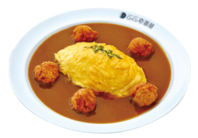 เมนู Fried Chicken Omelet Curry ข้าวแกงกะหรี่หน้าไข่ ไก่ทอด
