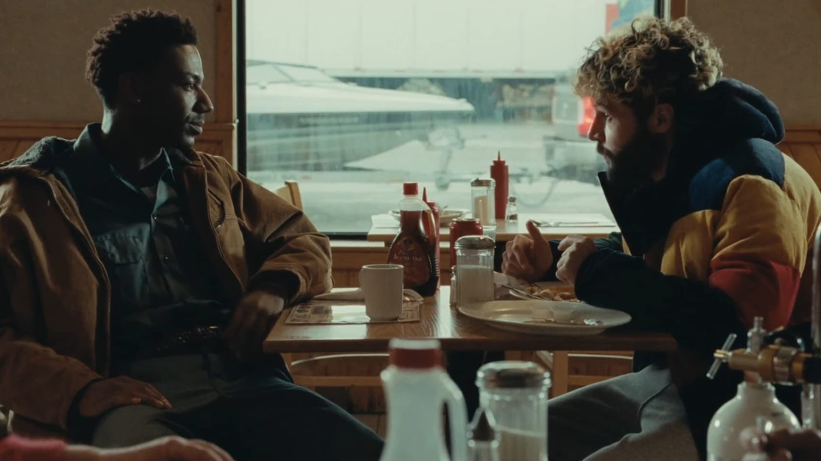 On the count of three: two men are talking