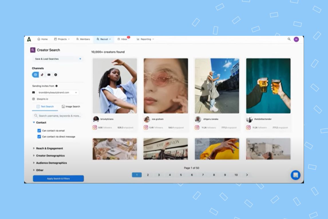 Image shows how the creator marketplace partner discovery feature works