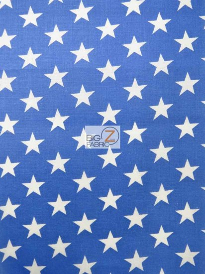 American Stars Poly Cotton Fabric / Blue / 50 Yard Bolt American Stars Poly Cotton Fabric