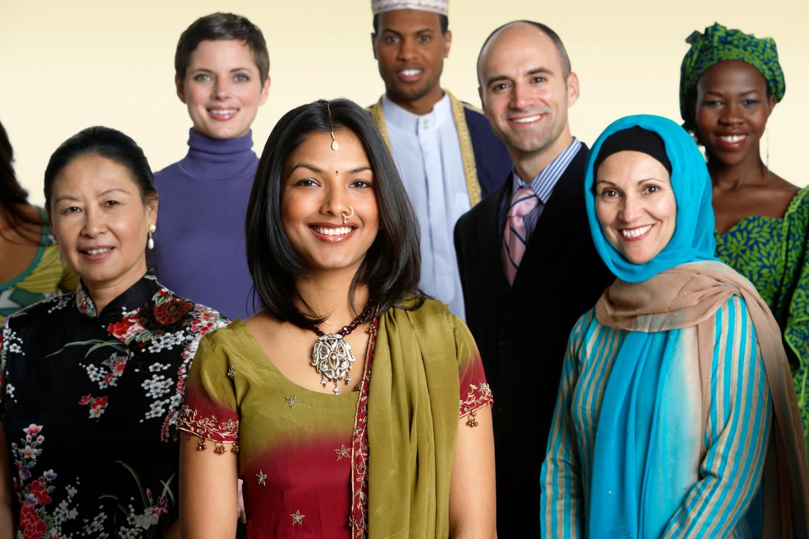 Image shows different ethnicities highlighting the importance of learning a foreign language