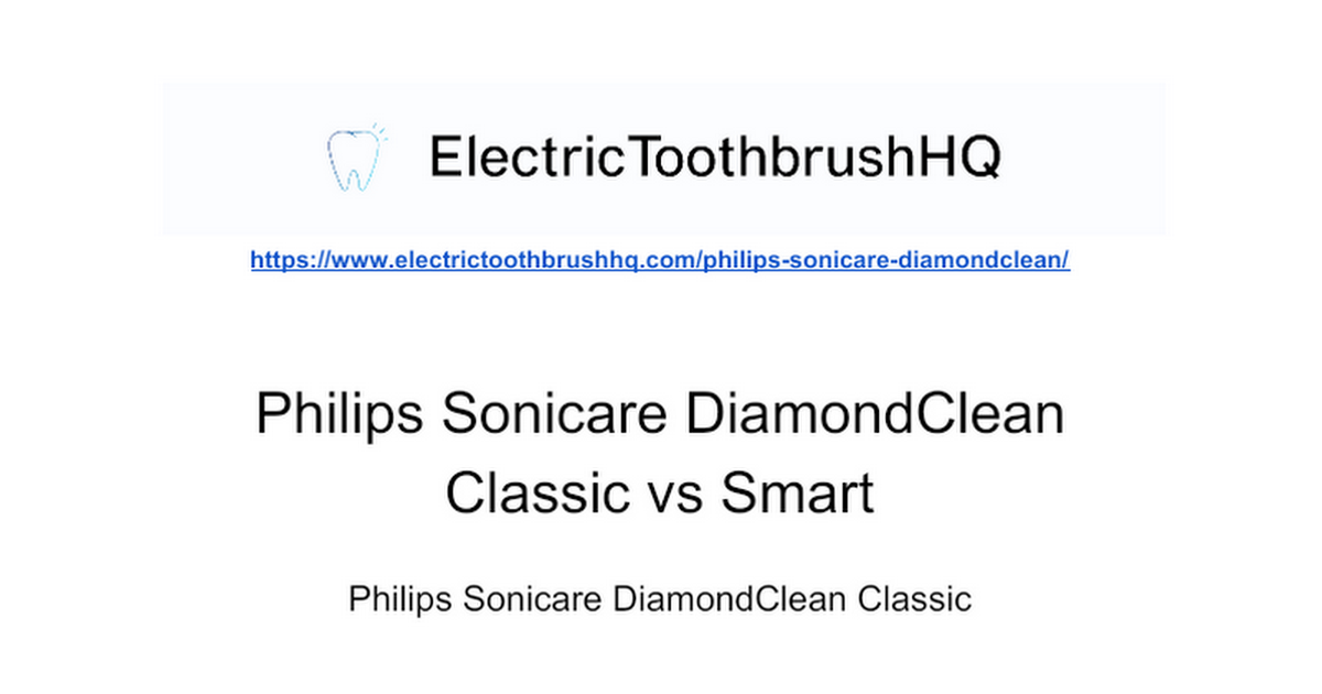 Philips Sonicare DiamondClean Resources cover image