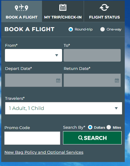 How to book frontier flights for minors?