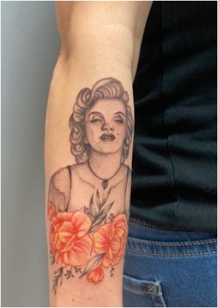 Floral Marilyn Monroe Tattoo