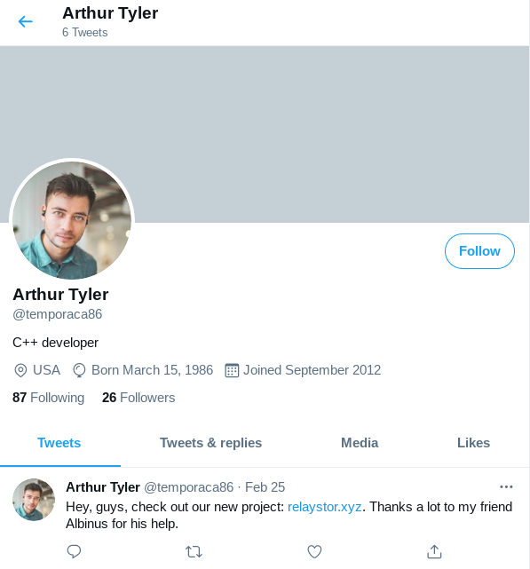 Arhur Tyler fake node do Tor