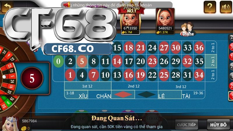 Roulette tại CF68