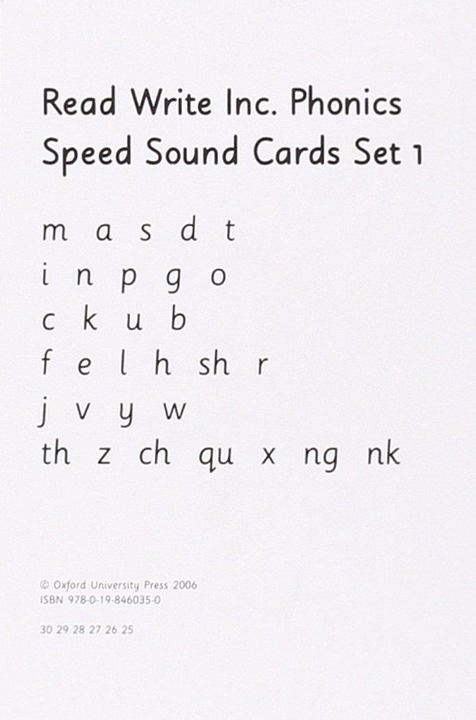 Read Write Inc.: Set 1. Speed Sound Cards (READ WRITE INC PHONICS):  Amazon.co.uk: Munton, Gill: 9780198460350: Books