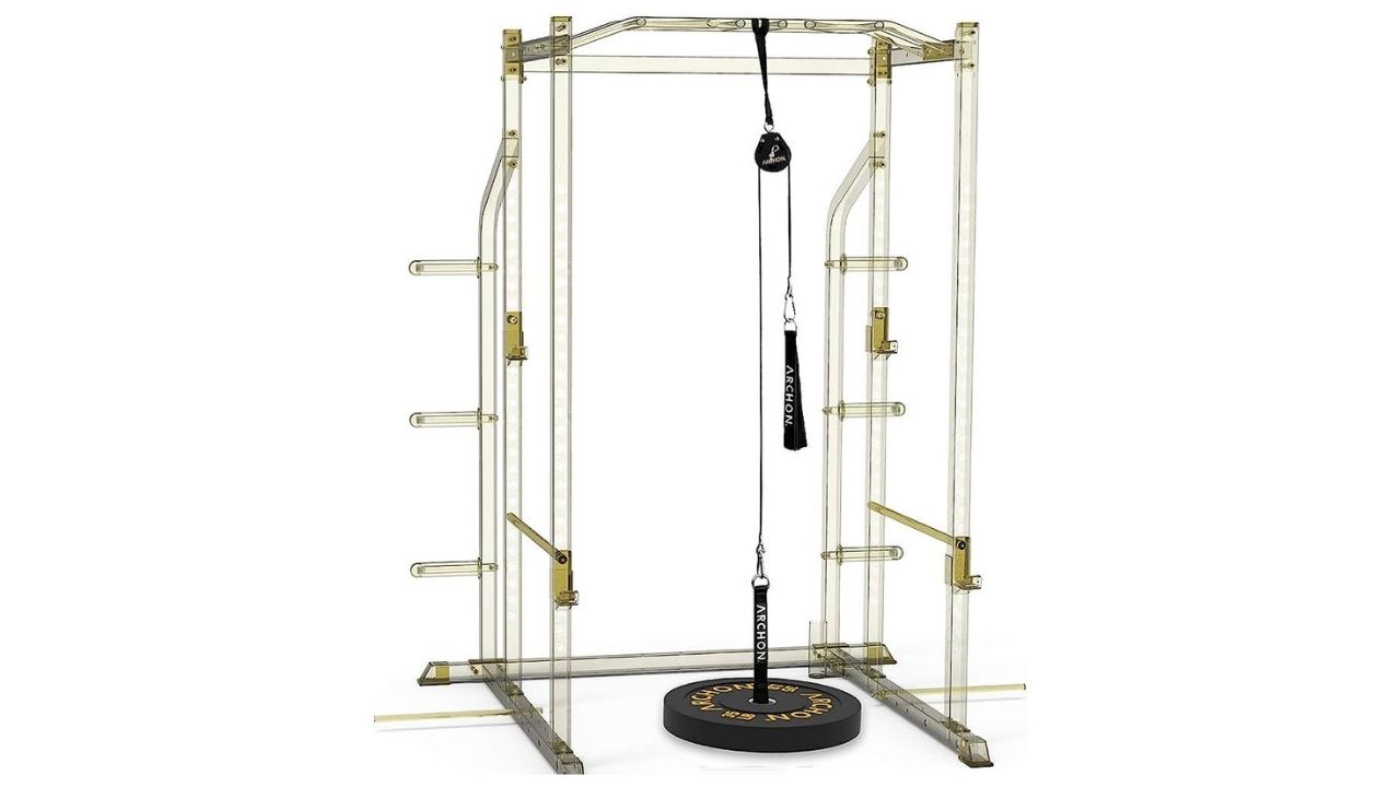 Image of a home gym pulley system.