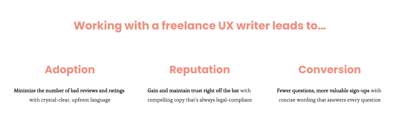 ux writing freelance website