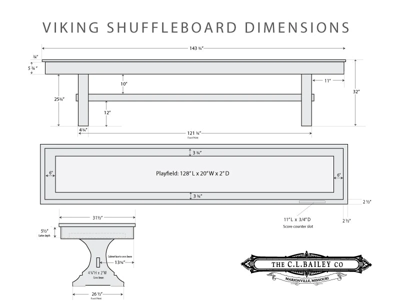 DIY Shuffleboard Table Dimensions 