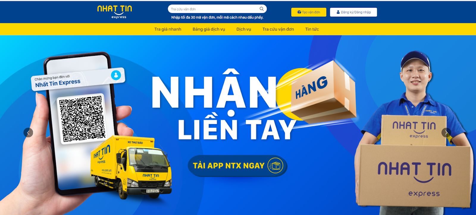 Tra cứu vận đơn nhanh chóng với giao diện website mới của NTX - Nhất Tín Express