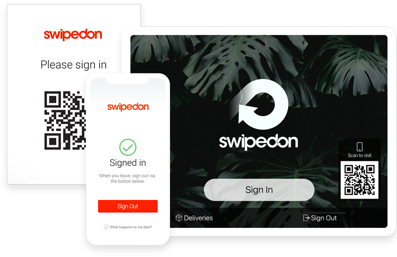 Contactless QR code sign in with SwipedOn