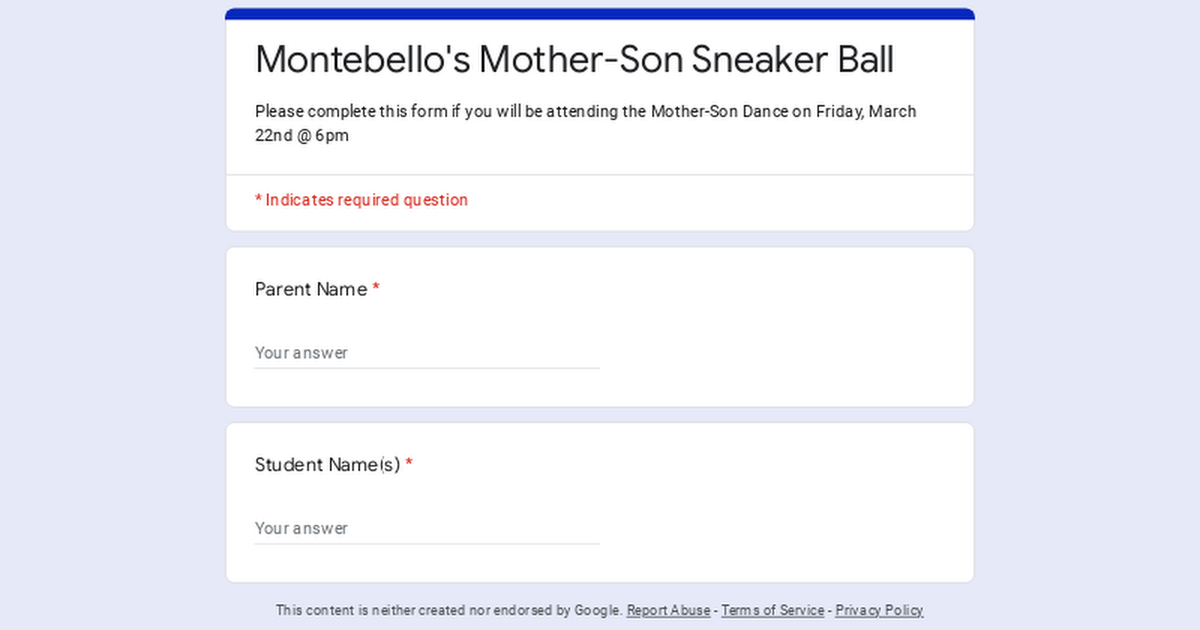 Montebello's Mother-Son Dance