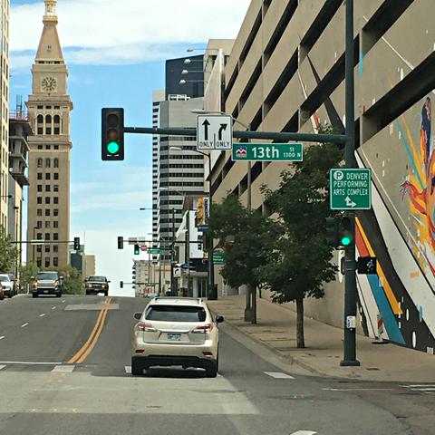 Near the 16th Street Mall in downtown Denver. 
