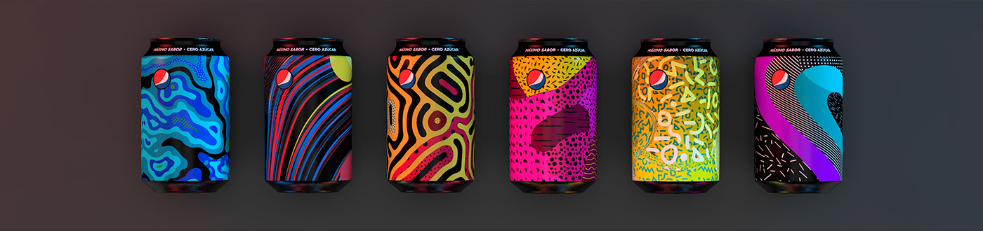 can pepsi design Young Lions colombia black textures Patterns adobeawards