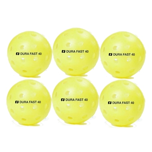Dura Fast 40 Outdoor Pickleball Balls - 6 pack - Yellow 