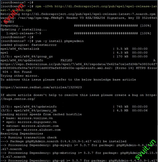 Install phpmyadmin on CentOS 7(1)
