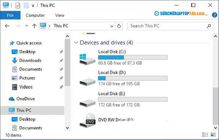 Truy cập lại This PC để kiểm tra