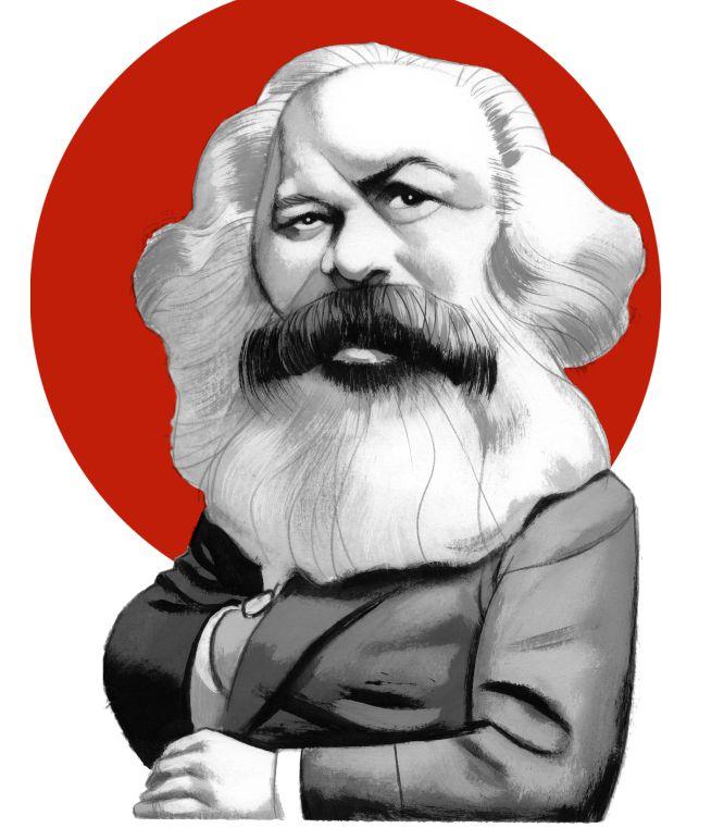 Descripción: Karl Marx, visto por Fernando Vicente.