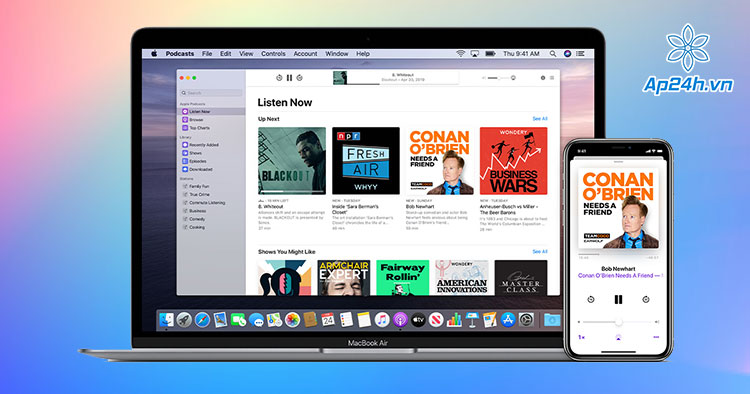 Apple podcast dành cho người dùng macOS