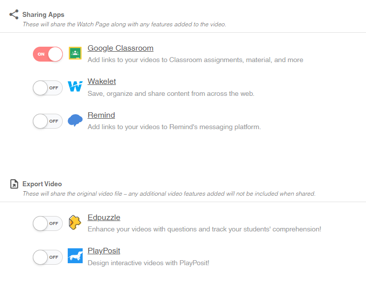 Veed Alternatives #4 Screencastify Sharing Options