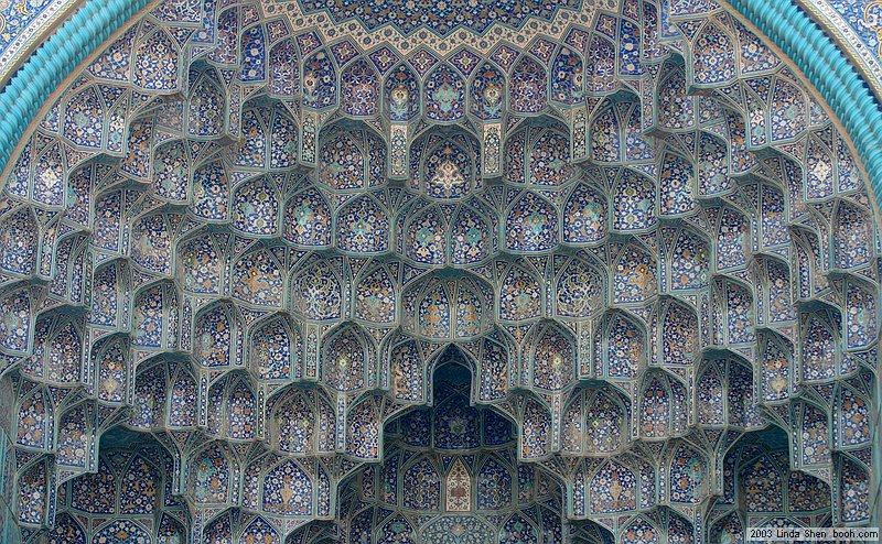 Muqarnas of Shah Mosque in Isfahan, Iran