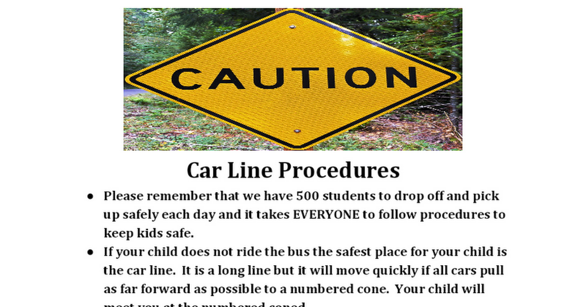 Car Line Procedures