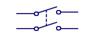 Dual On-Off Switch (DPST) Circuit Symbol