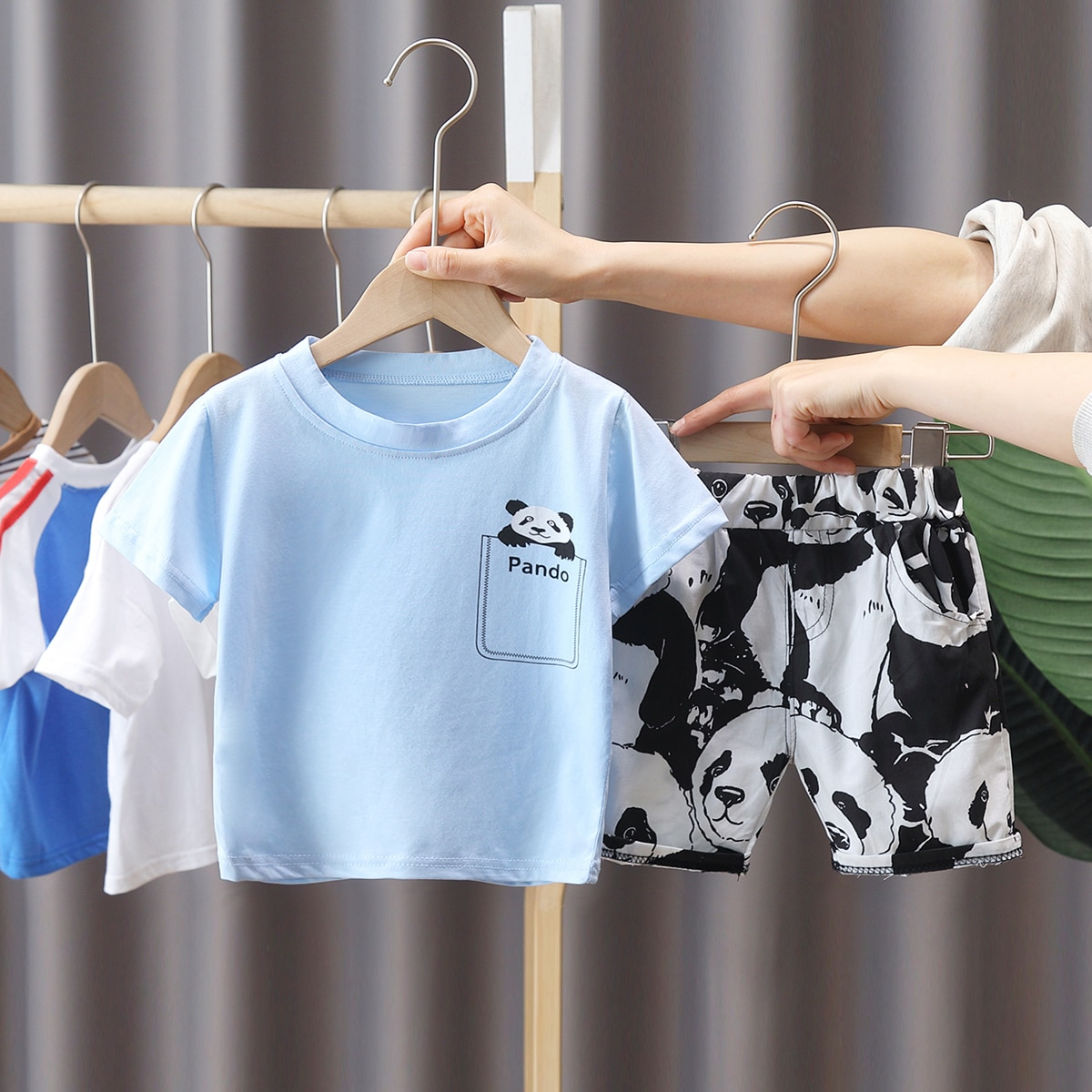 Оригинальная Брендовая детская одежда из чистого хлопка, модная Корейская  версия, комплект детской летней одежды - купить по выгодной цене |  AliExpress
