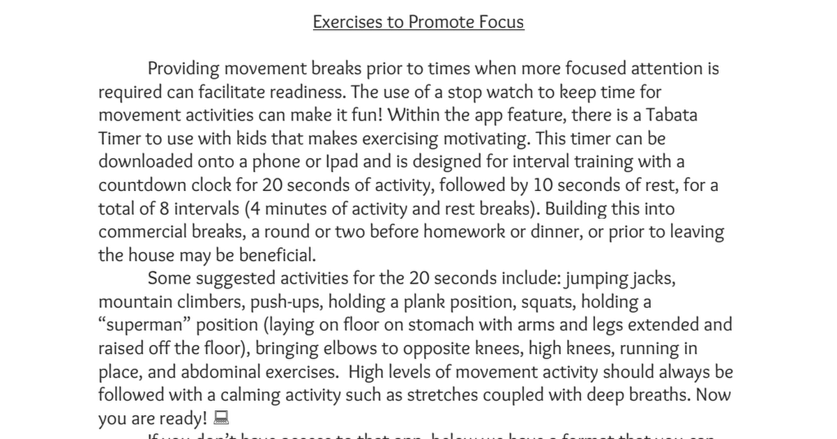 OTPT Exercises to Promote Focus.pdf