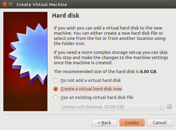 Create virtual machine-Hard disk