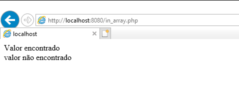 Resultado PHP in_array